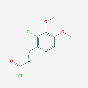 B067391 3-(2-Chloro-3,4-dimethoxyphenyl)prop-2-enoyl chloride CAS No. 175136-00-2