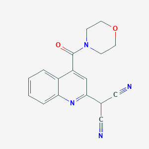 B067406 Morpholine, 4-((2-(dicyanomethyl)-4-quinolinyl)carbonyl)- CAS No. 180859-71-6