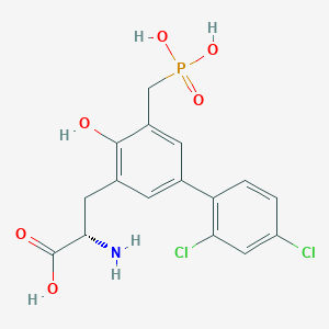 molecular formula C16H16Cl2NO6P B067422 (2S)-2-氨基-3-[2',4'-二氯-4-羟基-5-(膦酰甲基)联苯-3-基]丙酸 CAS No. 174575-40-7
