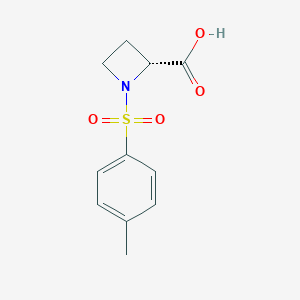 molecular formula C11H13NO4S B067425 1-[(4-甲苯磺酰基)-2-氮杂环丁烷羧酸 CAS No. 174740-80-8