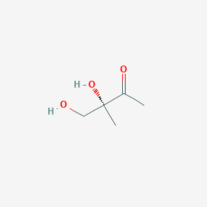 molecular formula C5H10O3 B067435 (3R)-3,4-Dihydroxy-3-methylbutan-2-one CAS No. 193958-68-8