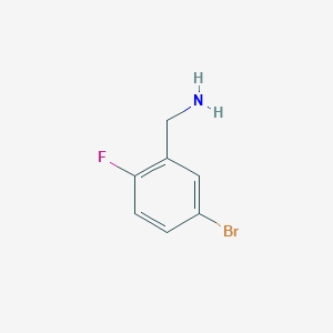 molecular formula C7H7BrFN B067449 (5-溴-2-氟苯基)甲胺 CAS No. 190656-34-9