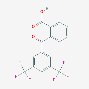 molecular formula C16H8F6O3 B067455 2-[3,5-双(三氟甲基)苯甲酰]苯甲酸 CAS No. 175278-06-5