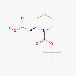 molecular formula C12H21NO4 B067470 (S)-2-(1-（叔丁氧羰基）哌啶-2-基）乙酸 CAS No. 159898-10-9