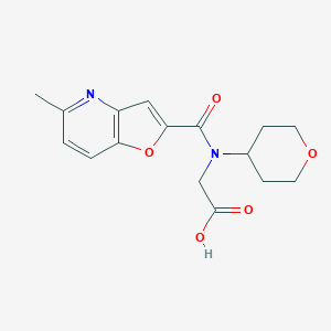 2-[(5-Methylfuro[3,2-b]pyridine-2-carbonyl)-(oxan-4-yl)amino]acetic acid