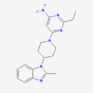 2-Ethyl-6-[4-(2-methylbenzimidazol-1-yl)piperidin-1-yl]pyrimidin-4-amine