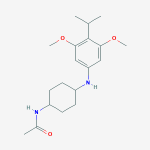 N-[4-(3,5-dimethoxy-4-propan-2-ylanilino)cyclohexyl]acetamide