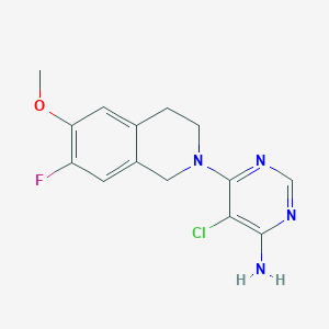 5-chloro-6-(7-fluoro-6-methoxy-3,4-dihydro-1H-isoquinolin-2-yl)pyrimidin-4-amine