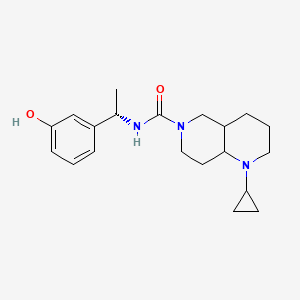 1-cyclopropyl-N-[(1S)-1-(3-hydroxyphenyl)ethyl]-2,3,4,4a,5,7,8,8a-octahydro-1,6-naphthyridine-6-carboxamide