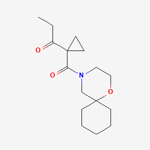 1-[1-(1-Oxa-4-azaspiro[5.5]undecane-4-carbonyl)cyclopropyl]propan-1-one