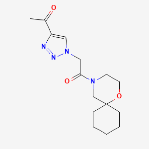 2-(4-Acetyltriazol-1-yl)-1-(1-oxa-4-azaspiro[5.5]undecan-4-yl)ethanone