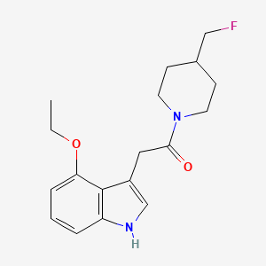 2-(4-ethoxy-1H-indol-3-yl)-1-[4-(fluoromethyl)piperidin-1-yl]ethanone