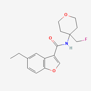 5-ethyl-N-[4-(fluoromethyl)oxan-4-yl]-1-benzofuran-3-carboxamide