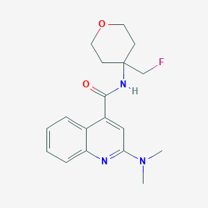 2-(dimethylamino)-N-[4-(fluoromethyl)oxan-4-yl]quinoline-4-carboxamide