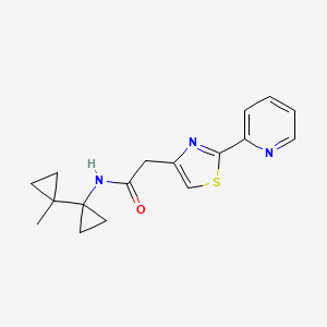 N-[1-(1-methylcyclopropyl)cyclopropyl]-2-(2-pyridin-2-yl-1,3-thiazol-4-yl)acetamide