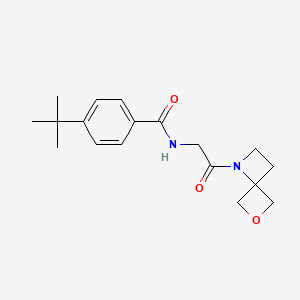 4-tert-butyl-N-[2-(6-oxa-1-azaspiro[3.3]heptan-1-yl)-2-oxoethyl]benzamide