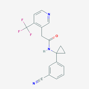 N-[1-(3-cyanophenyl)cyclopropyl]-2-[4-(trifluoromethyl)pyridin-3-yl]acetamide