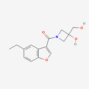 (5-Ethyl-1-benzofuran-3-yl)-[3-hydroxy-3-(hydroxymethyl)azetidin-1-yl]methanone