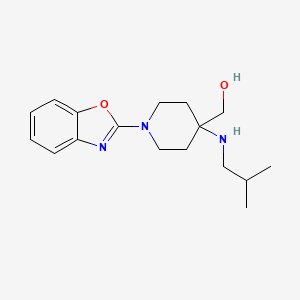 [1-(1,3-Benzoxazol-2-yl)-4-(2-methylpropylamino)piperidin-4-yl]methanol