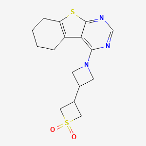 3-[1-(5,6,7,8-Tetrahydro-[1]benzothiolo[2,3-d]pyrimidin-4-yl)azetidin-3-yl]thietane 1,1-dioxide