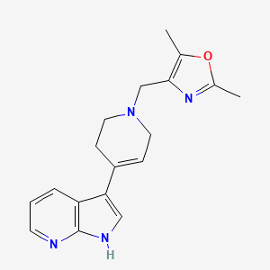 2,5-dimethyl-4-[[4-(1H-pyrrolo[2,3-b]pyridin-3-yl)-3,6-dihydro-2H-pyridin-1-yl]methyl]-1,3-oxazole