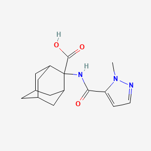 2-[(2-Methylpyrazole-3-carbonyl)amino]adamantane-2-carboxylic acid