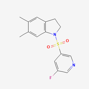 1-(5-Fluoropyridin-3-yl)sulfonyl-5,6-dimethyl-2,3-dihydroindole