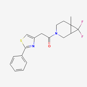 1-(7,7-Difluoro-6-methyl-3-azabicyclo[4.1.0]heptan-3-yl)-2-(2-phenyl-1,3-thiazol-4-yl)ethanone