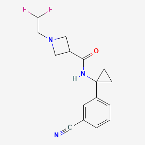 N-[1-(3-cyanophenyl)cyclopropyl]-1-(2,2-difluoroethyl)azetidine-3-carboxamide