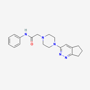 2-(4-(6,7-dihydro-5H-cyclopenta[c]pyridazin-3-yl)piperazin-1-yl)-N-phenylacetamide