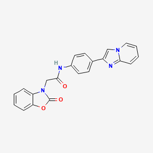 N-(4-(imidazo[1,2-a]pyridin-2-yl)phenyl)-2-(2-oxobenzo[d]oxazol-3(2H)-yl)acetamide