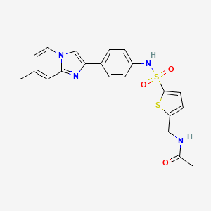 N-((5-(N-(4-(7-methylimidazo[1,2-a]pyridin-2-yl)phenyl)sulfamoyl)thiophen-2-yl)methyl)acetamide