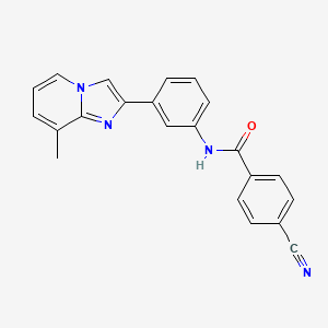 4-cyano-N-(3-(8-methylimidazo[1,2-a]pyridin-2-yl)phenyl)benzamide