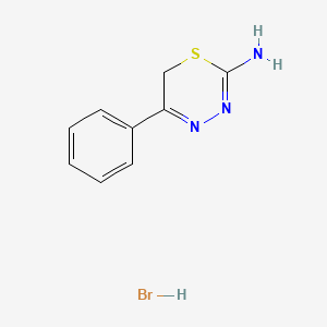 5-phenyl-6H-1,3,4-thiadiazin-2-amine;hydrobromide