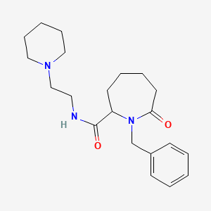 1-benzyl-7-oxo-N-(2-piperidinoethyl)-2-azepanecarboxamide