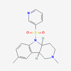 (4aS,9bR)-2,8-dimethyl-5-(pyridin-3-ylsulfonyl)-2,3,4,4a,5,9b-hexahydro-1H-pyrido[4,3-b]indole