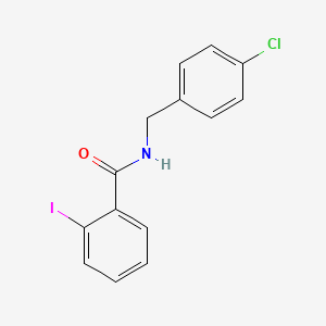 molecular formula C14H11ClINO B6747737 N-(4-氯苄基)-2-碘苯甲酰胺 