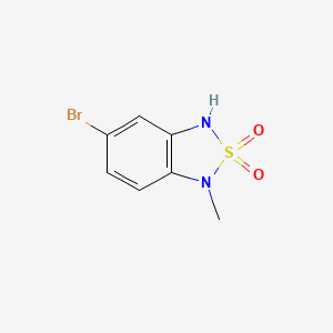 molecular formula C7H7BrN2O2S B6747751 5-Bromo-1-methyl-1,3-dihydro-2lambda6,1,3-benzothiadiazole-2,2-dione 