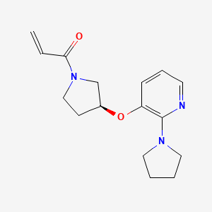 1-[(3S)-3-(2-pyrrolidin-1-ylpyridin-3-yl)oxypyrrolidin-1-yl]prop-2-en-1-one