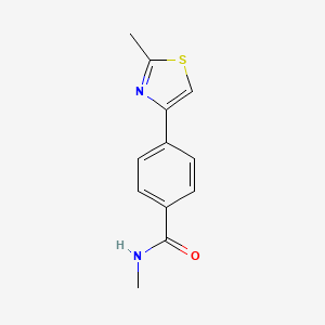 molecular formula C12H12N2OS B6747810 N-methyl-4-(2-methyl-1,3-thiazol-4-yl)benzamide 