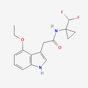 molecular formula C16H18F2N2O2 B6747815 N-[1-(difluoromethyl)cyclopropyl]-2-(4-ethoxy-1H-indol-3-yl)acetamide 