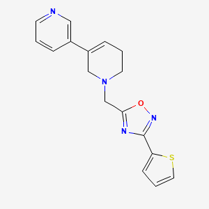 5-[(5-pyridin-3-yl-3,6-dihydro-2H-pyridin-1-yl)methyl]-3-thiophen-2-yl-1,2,4-oxadiazole