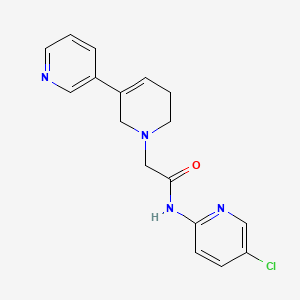 molecular formula C17H17ClN4O B6747836 N-(5-chloropyridin-2-yl)-2-(5-pyridin-3-yl-3,6-dihydro-2H-pyridin-1-yl)acetamide 