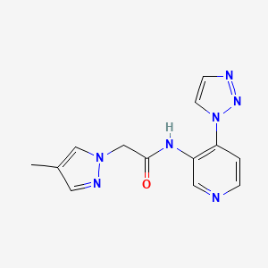 2-(4-methylpyrazol-1-yl)-N-[4-(triazol-1-yl)pyridin-3-yl]acetamide