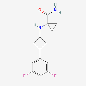 1-[[3-(3,5-Difluorophenyl)cyclobutyl]amino]cyclopropane-1-carboxamide