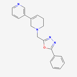 2-phenyl-5-[(5-pyridin-3-yl-3,6-dihydro-2H-pyridin-1-yl)methyl]-1,3,4-oxadiazole