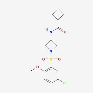 N-[1-(5-chloro-2-methoxyphenyl)sulfonylazetidin-3-yl]cyclobutanecarboxamide