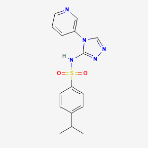 4-propan-2-yl-N-(4-pyridin-3-yl-1,2,4-triazol-3-yl)benzenesulfonamide