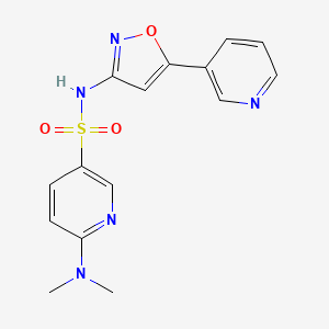 molecular formula C15H15N5O3S B6747940 6-(dimethylamino)-N-(5-pyridin-3-yl-1,2-oxazol-3-yl)pyridine-3-sulfonamide 