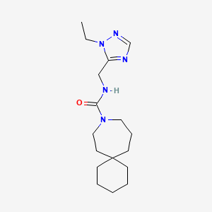 N-[(2-ethyl-1,2,4-triazol-3-yl)methyl]-9-azaspiro[5.6]dodecane-9-carboxamide